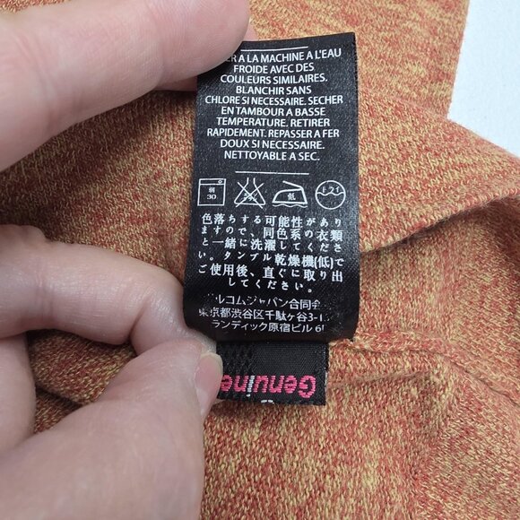 Volcom Sweater Mens Medium Orange Stand Not Swtr Pullover Pocket Crewneck Casual - Picture 8 of 10